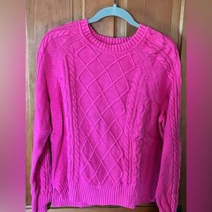 WOMEN’S SIZE L BRIGHT PINK SWEATER FROM GAP.
